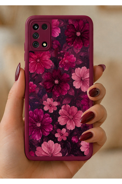 UnDePlus Samsung Galaxy A71 Kılıf Kamera Çıkıntılı Renkli Çiçek Kabartmalı Si...