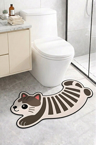StarStalıa Digital Non-Slip Washable Single Modern Bath Mat Bathroom Rug Bath...