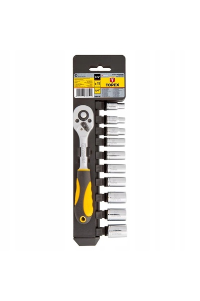 NO BRAND Set capete tubulare 1/4 " 11 bucăți Topex 38D650
