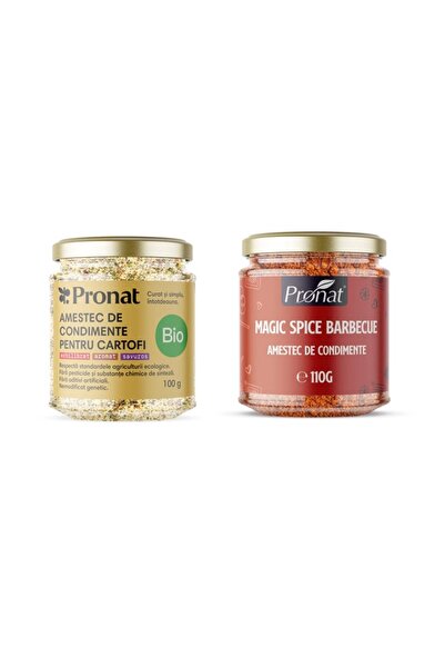 Pronat Pachet condimente – Magic Spice Barbecue 110g și Mix bio pentru Cartof...