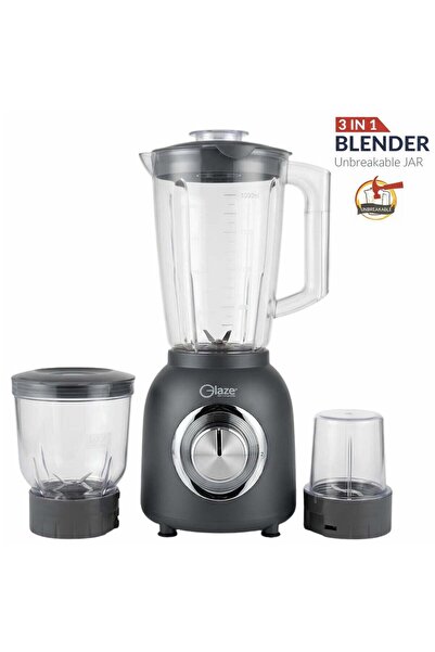 Glaze Deal 3-in-1 Blender & Grinder, 600W Powerful Copper Motor, 1.8L Unbreak...