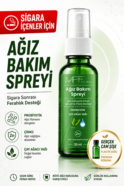 MFF CLİNİC Sigara Sonrası Ağız Bakım Spreyi | Kötü Ağız Kokusu Karşıtı | Prob...