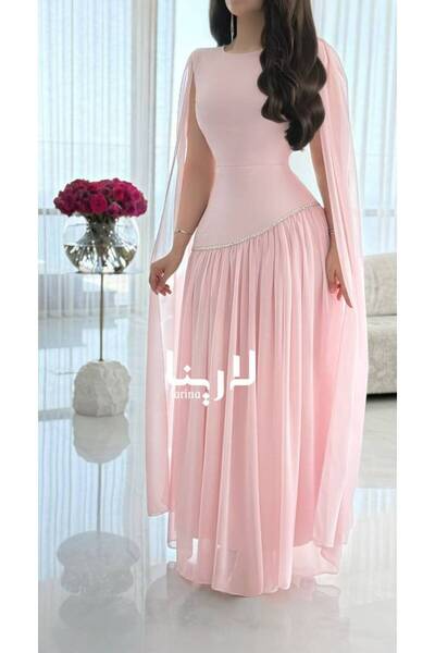 HASNAADRESS Miad Dress - The softness of pink and a touch of serene fluidity
