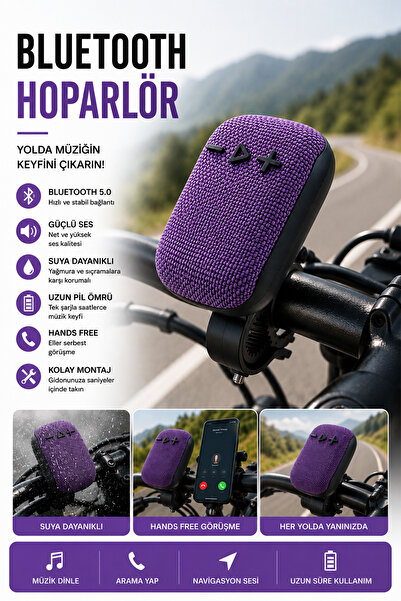 Happy Owl Bluetooth Gidon Hoparlörü Kablosuz Taşınabilir Bisiklet Motor Scoot...
