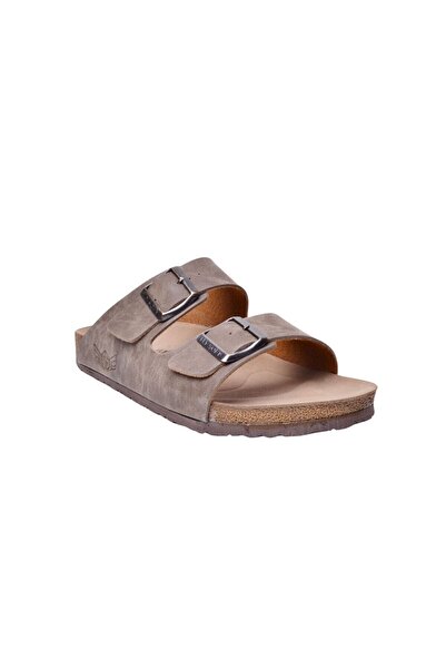 House ID Double Buckle Orthopedic Comfortable Men's Slippers Mink / Nubuck