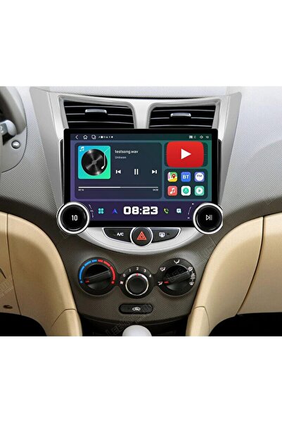 Carplayer شاشة أندرويد لسيارة هيونداي أكسنت موديل 2012-2018 مع مقبضين مزدوجين...