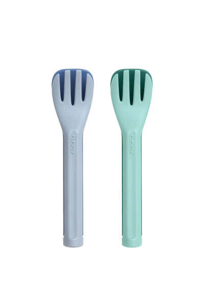b.box Eating Utensils - Green and Blue