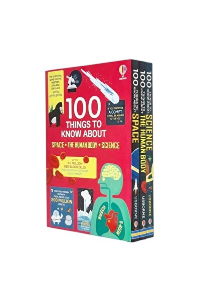 Usborne 100 de lucruri de știut despre setul de 3 cărți (Știință, Corpul uman...