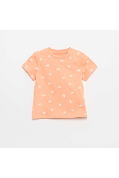 KIABI Plain Cotton Jersey T-shirt ORANGE