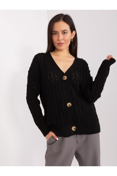 BADU Pulover Dama, BADU, Acril, Maneca lunga, Negru, model BA-SW-8036-1.80P