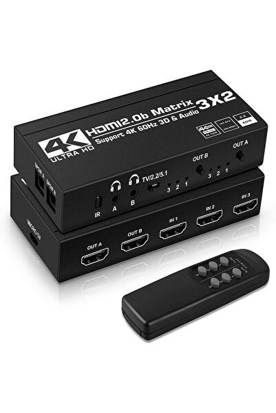 Spacetronik Convertor adaptor Matrix HDMI 3/2 SPH-M322 4K@60Hz Splitter