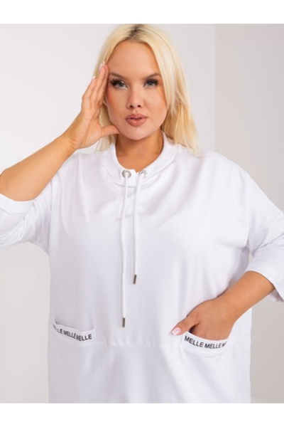 melle Women's Blouse, MELLE, Cotton, 3/4 Sleeve, White, model RV-BZ-14001.46