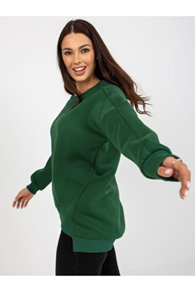 Relevance Women's Sweatshirt, RELEVANCE, Cotton, Long Sleeve, Dark Green, mod...