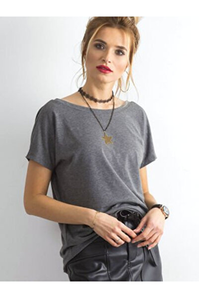 Basic Feel Good Tricou Dama Mini, Decolteu barcuta, BASIC FEEL GOOD, Gri inch...