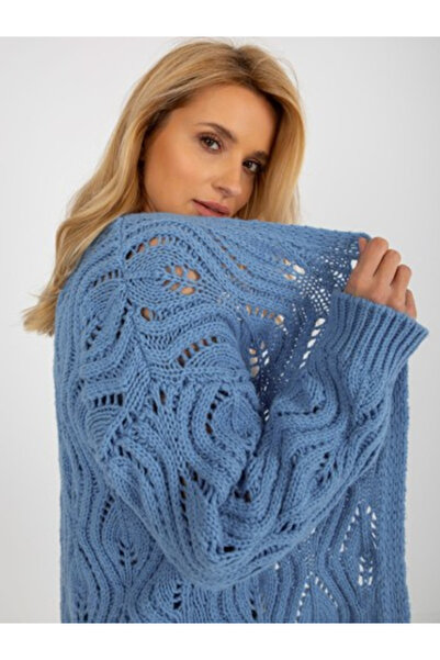 BADU Cardigan Dama, BADU, Lana, Maneca lunga, Albastru, model BA-SW-3021.00P