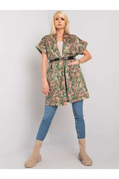 Italy Moda Palton Dama, ITALY MODA, Poliester, Maneca scurta, Verde, model DH...