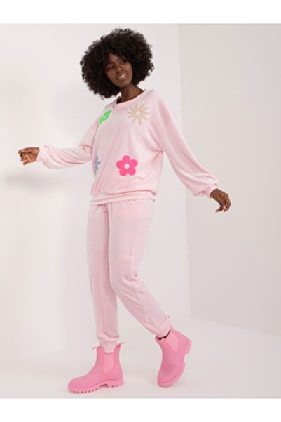 Italy Moda Compleu Dama Maneca lunga, Floral, ITALY MODA, Roz Casual Model DH...
