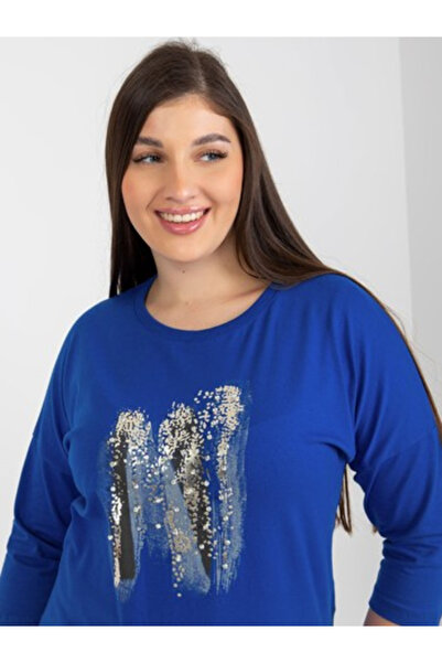 Relevance Women's Blouse, RELEVANCE, Cotton, 3/4 Sleeve, Dark Blue, model RV-...