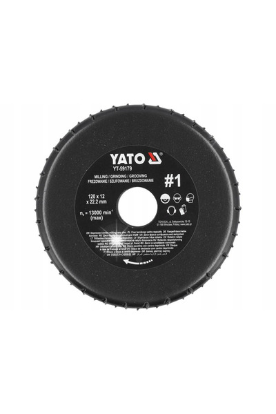 yato TARNIK FREZ CZOŁOWY 120x12 # 1 NA SZLIFEIRKĘ
