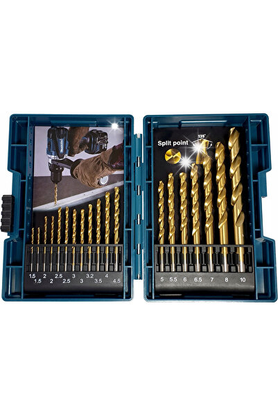 MAKİTAMİ SET DE BROȘE PENTRU METAL CU ACOPERIRE DE TITAN 19 EL. B-67795 MAKITA