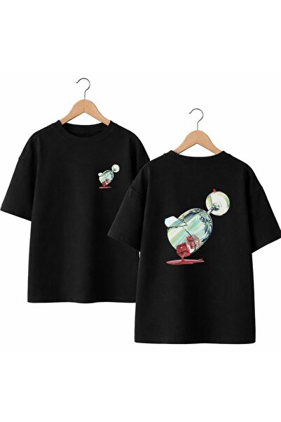 playwear تي شيرت برقبة دائرية مطبوع عليه Broken Shrop Cup Zar على الظهر والصد...