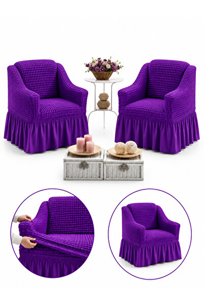 delfin Set 2 Huse Elastice Universale pentru Fotolii cu Volănaș, Material Pre...