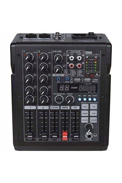 DNA MIXER AUDIO USB CONSOLE MP3 BLUETOOTH 4 CANALE EFECTE DSP EF-MIX 4