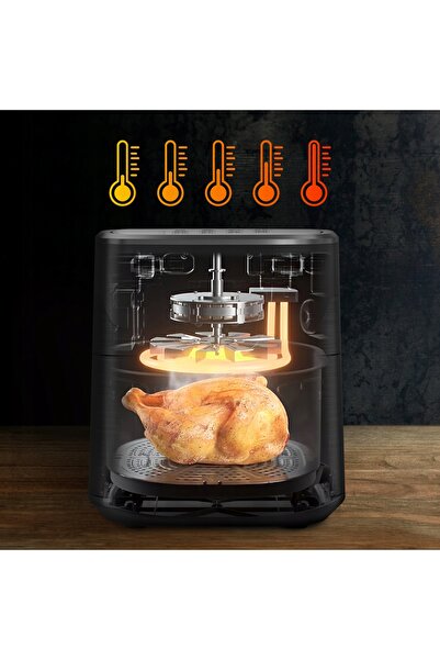 Extralink Friteuză cu aer cald fără ulei Air-Fryer GRILL SJ-650 6.5L mare 1600W
