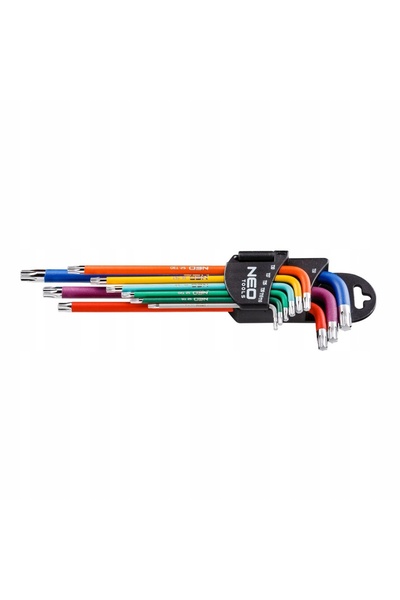 NEO Tools Set de chei Torx T10-50, 9 bucăți, colorate Neo 09-518