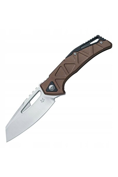 Fox Cuțit pliabil Chronos Bronze Aluminum Knife, Black HW, Satin MagnaCut