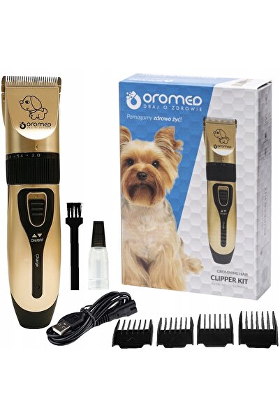 OROMED ORO-PET CLIPPER USB MASZYNKA DO STRZYŻENIA ZWIERZĄT PSÓW ZŁOTA