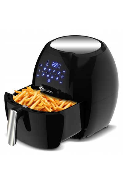 ELECTO Friteuză cu aer cald fără ulei, mare, puternică, 1800W XXL 8L