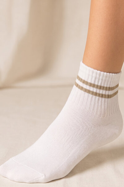 Big Wave Women's Striped Socks Casual Cotton Above-Ankle Sports Socks - Tenni...
