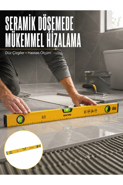 Epilons 600 mm libela žuta, izdržljivo telo, precizno merenje, nova generacija
