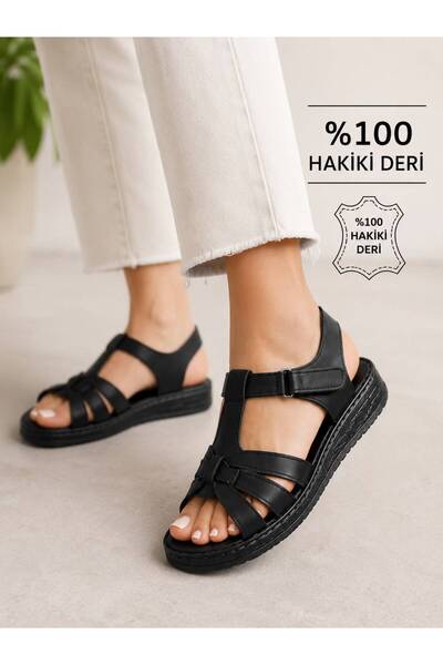 CookaHome Women's Genuine Leather Orthopedic Daily Sandals – Comfortable Summ...