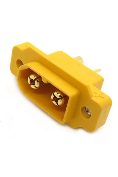 OEM DC power socket XT60 male 2pin solder panel mount 30A 500V yellow AMASS X...