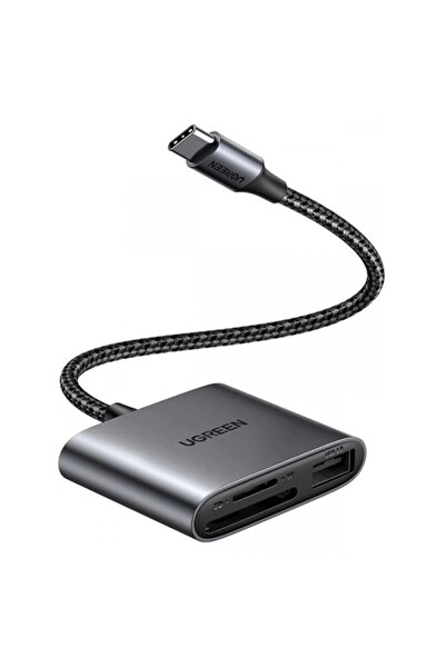 Ugreen Cititor Card USB-C CM387, USB-A (OTG) - SD - microSD, Negru