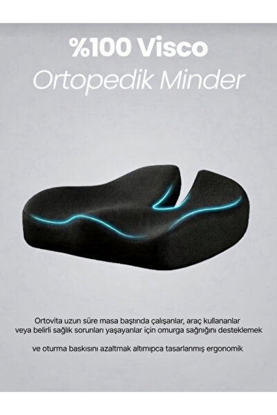 ORTOVİTA Yeni Nesil Visco Ortopedik Ergonomik uzun süre masa başındakiler, ar...