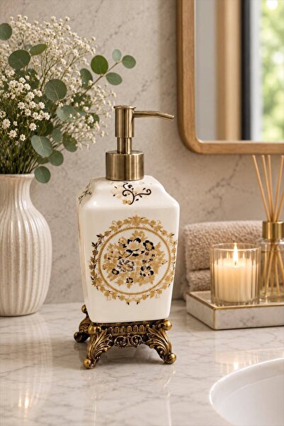 Bayev Nrv04 Ceramic Liquid Soap Dispenser, Detergent Dispenser - Countertop O...