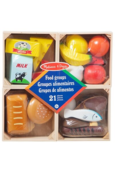 Melissa & Doug Mellisa și Doug Mâncare din Lemn - Set Educativ pentru Copii 2+