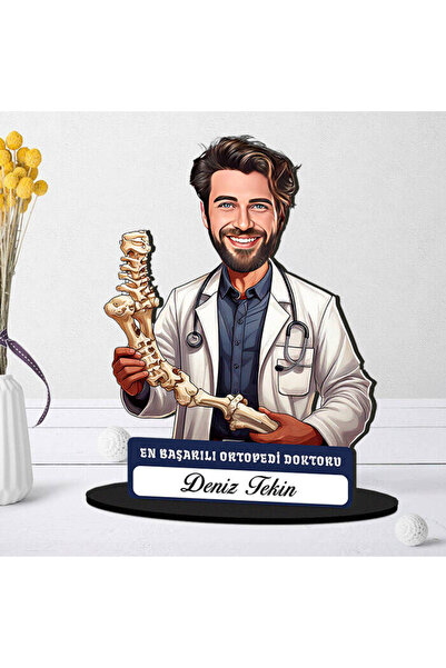hediyemen En Başarılı Erkek Ortopedi Doktoru Karikatürlü Biblo
