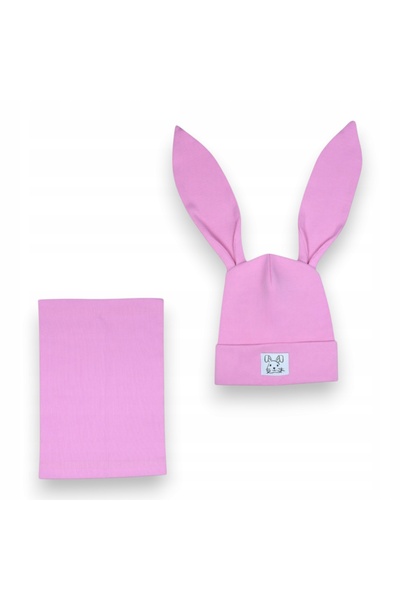 PANPAN BOYA Set complet Căciulă cu urechi de iepure + Fular 48-52 cm Primăvar...