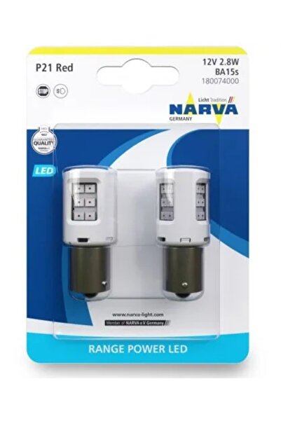 narvara Becuri LED STOP NARVA P21 RED 12V 2.8W NAR18007