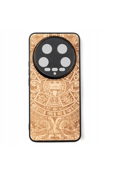BewooDesign Husă din lemn Bewood pentru Xiaomi 14 Ultra AZTEC CALENDAR ANIEGRE