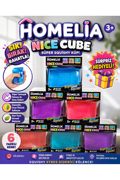 HOMELIA SİMLİ Needoh Nice Cube Squishy Stres Küpü – Duyusal Yumuşak Oyuncak, ...