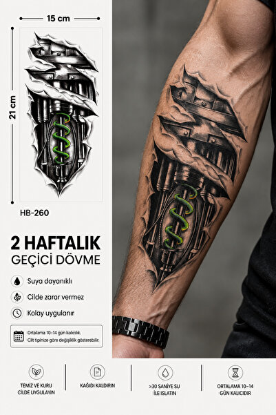 medink tattoo Gerçekci Makine Dövme geçici Etiket Kadın Erkek Kol Bacak Stick...