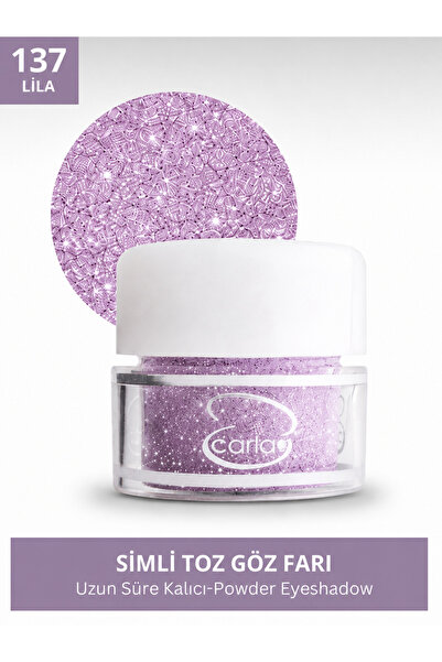 CARLA Long-Lasting Glittery Lilac Powder Eyeshadow 2.5 g No:137