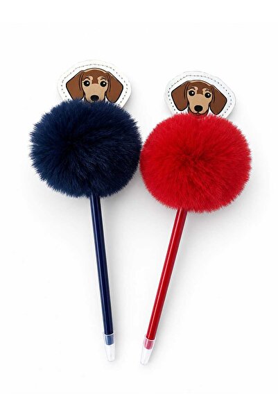 Kids Set 2 Pixuri Decorative cu Pompon Pufos și Cățeluș