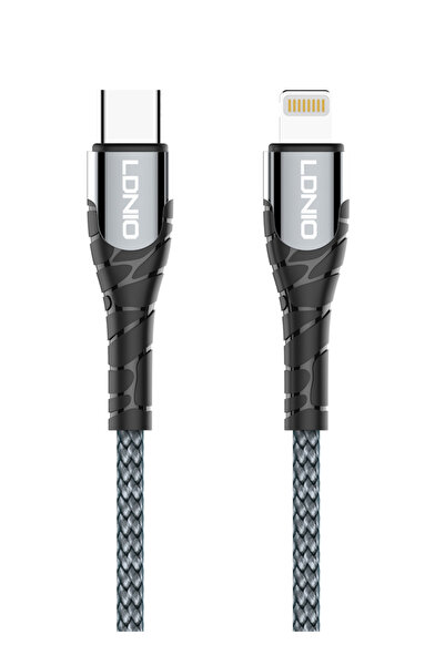 LDNIO Καλώδιο Lightning σε USB-C LC111, 30W PD, 1μ, γκρι