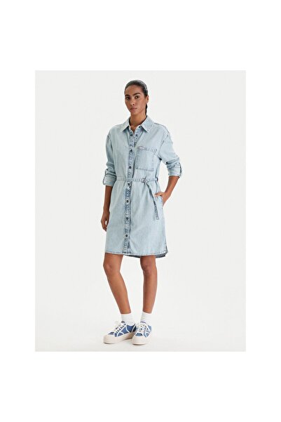 Guess Jeans Γυναικείο Τζιν Φόρεμα W6RK26D5M83 Μπλε